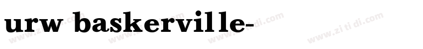 urw baskerville字体转换